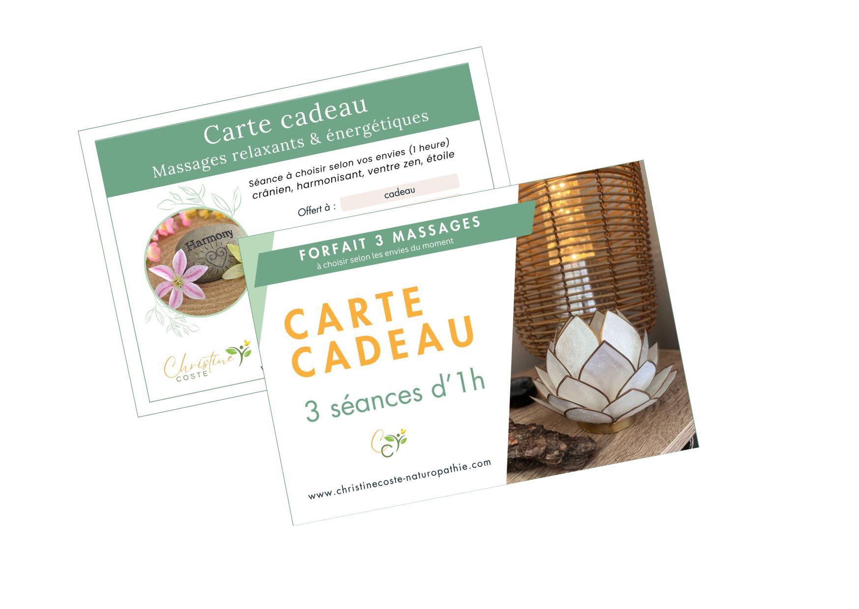Carte Cadeau – 3 séances de massages